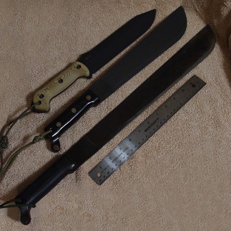 5.  Machete and heavy blades.