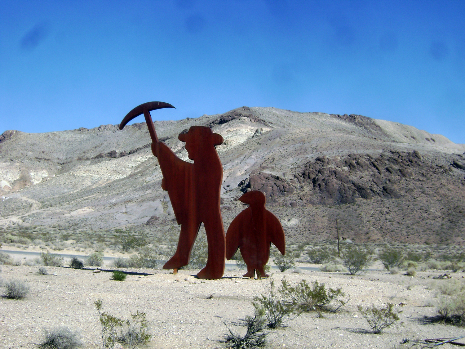 Goldwell Open Air Museum in Ghost town Rhyolite, NV