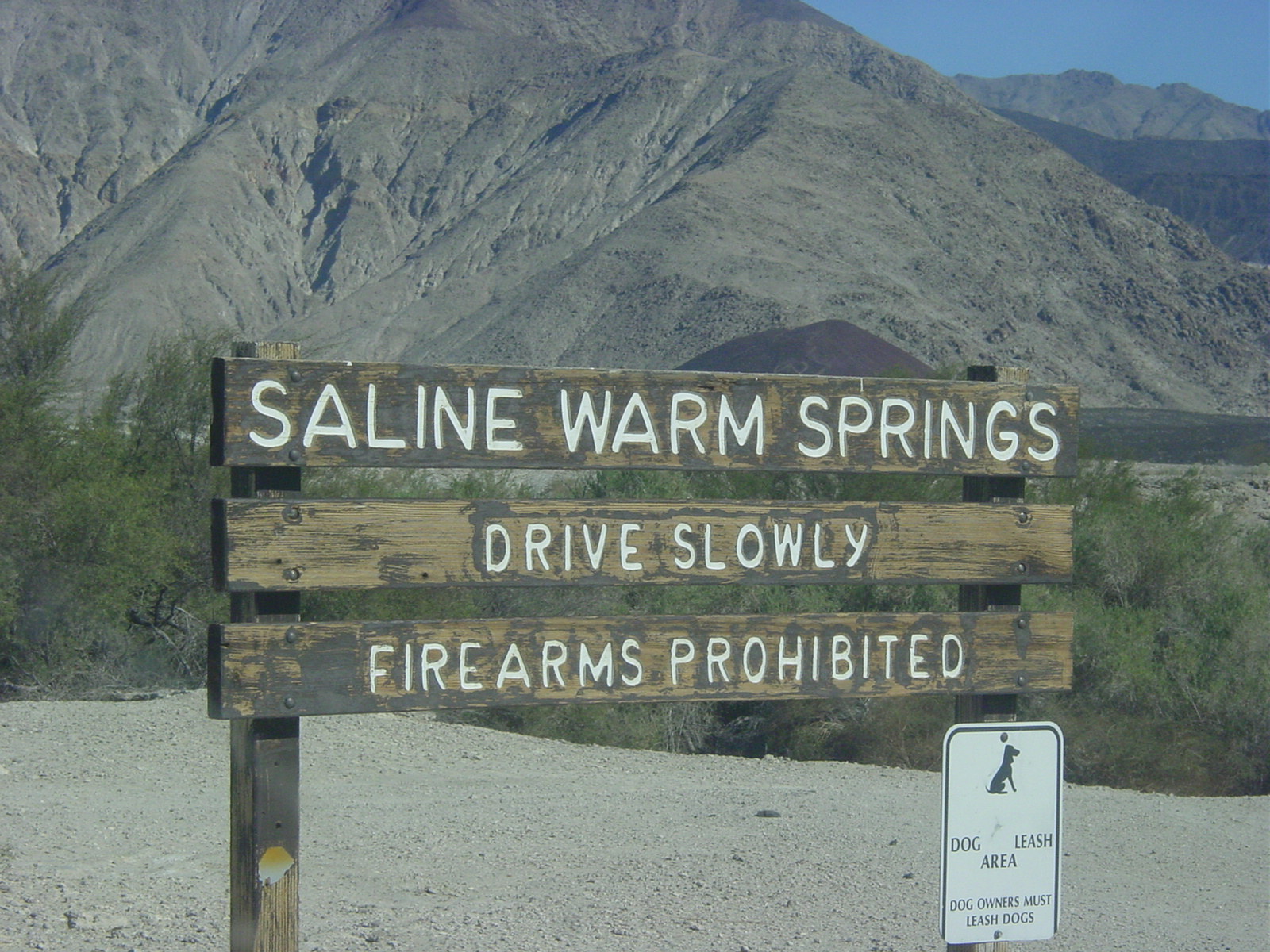 Sign Lower warm springs