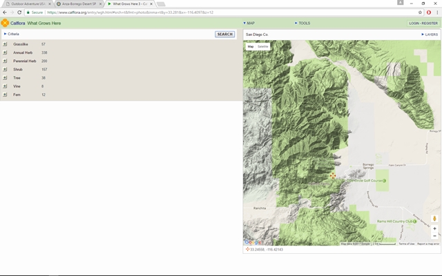 &quot;X&quot; marks the spot, hit &quot;search&quot; and you have a list of vegetation listed in categories to choose from.