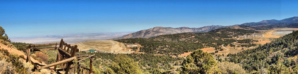08.  A view from the high ground above what was once the town of Doble and further south Baldwin Lake.  The area  the photo was taken from, the Baldwin Mining complex also know as the Lucky Baldwin Mine.