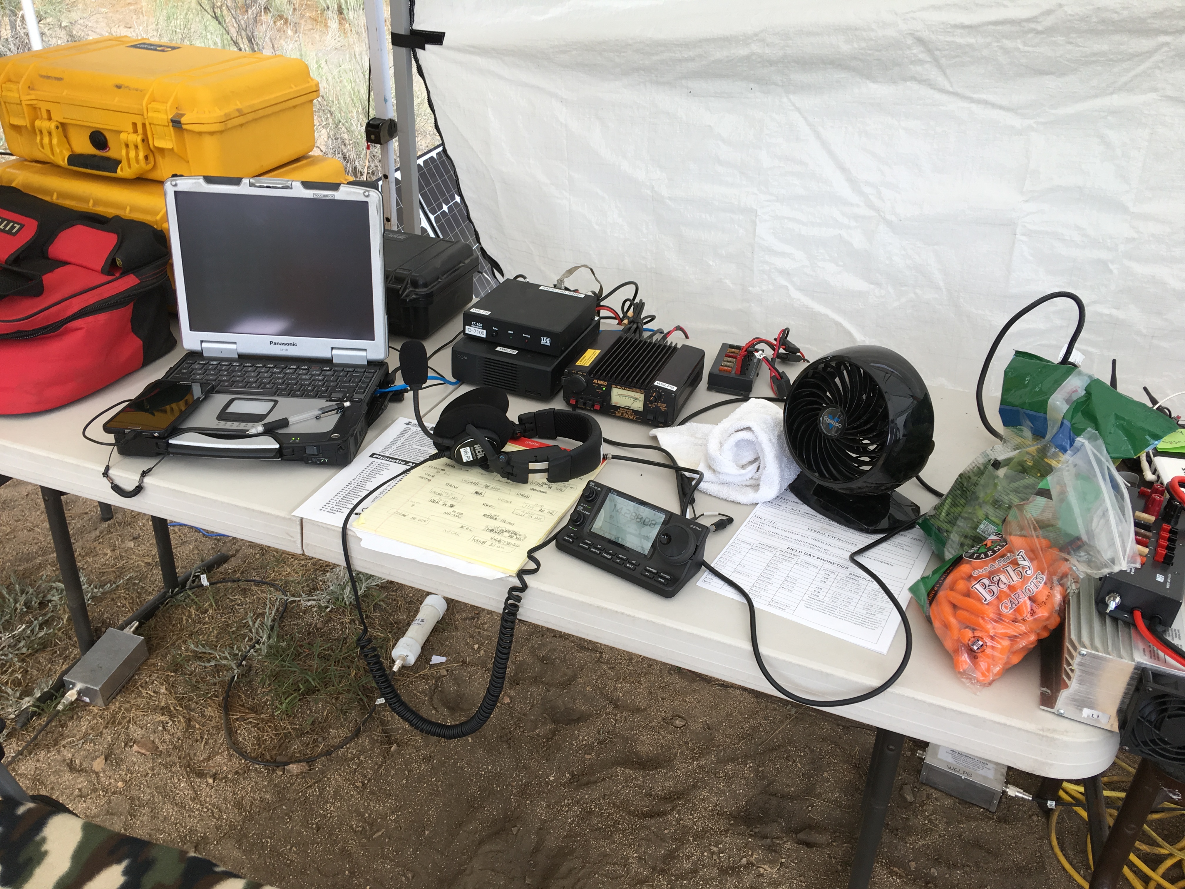 Each station had a computer to log contacts in real time