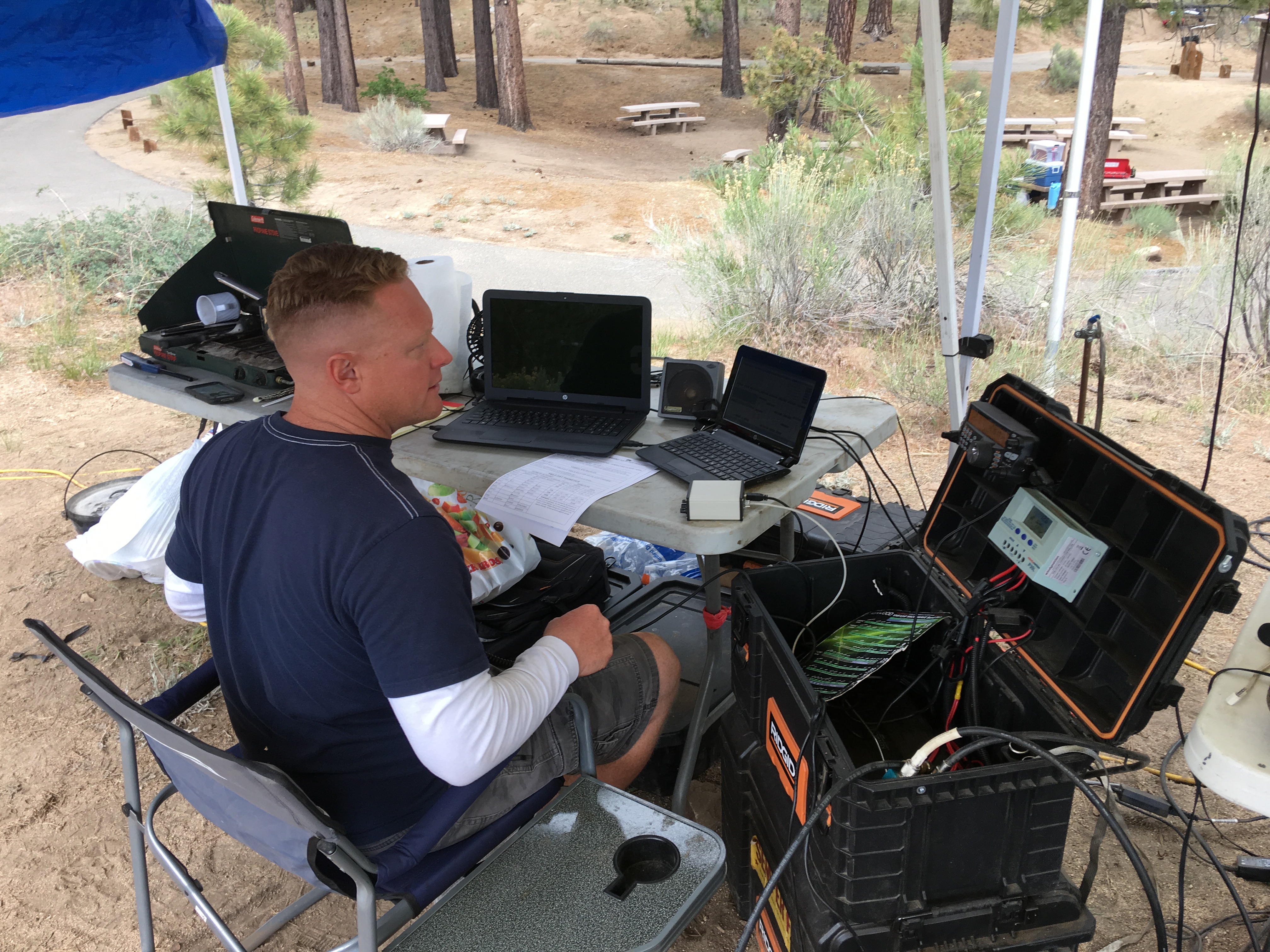 The Multitasker of the weekend award goes to Warren for his ability to make Ham Contacts and Ham Sandwiches from the same chair. Well done Warren!