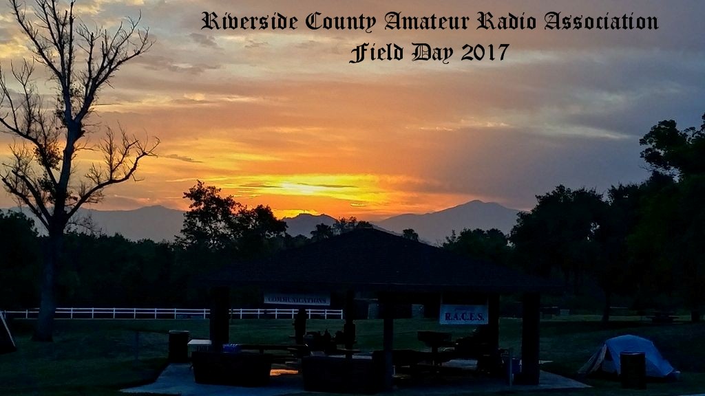 Opening day at the Riverside County Amateur Radio Association Site...Mount Rubidoux in the background.