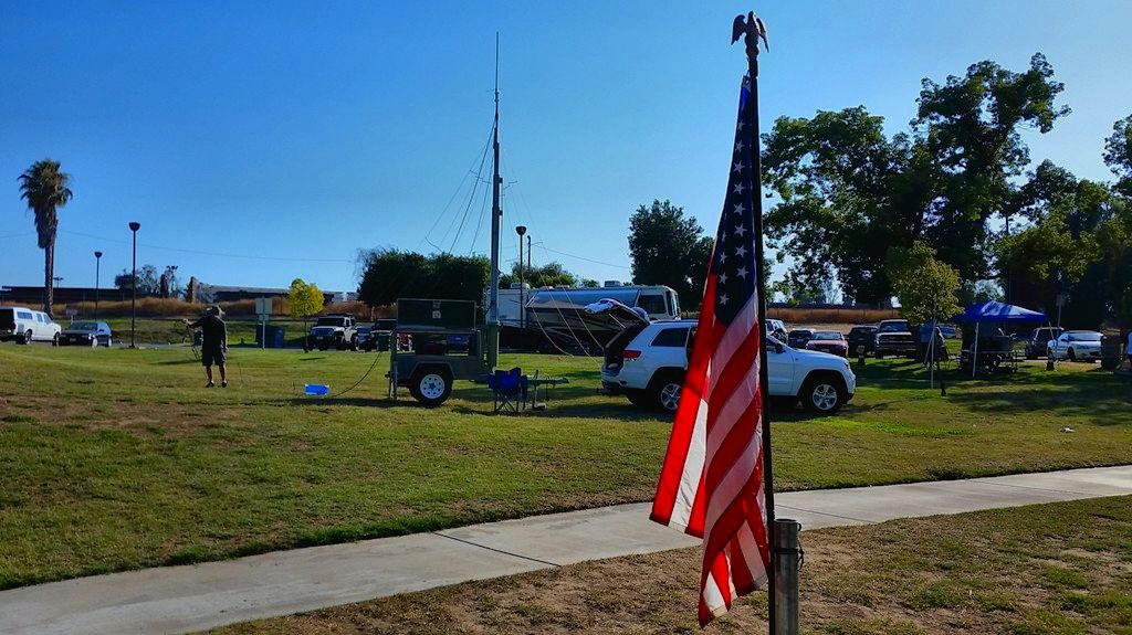 Maiden setup of EDGAR the EMCOMM Deployable Gear and Radio trailer.