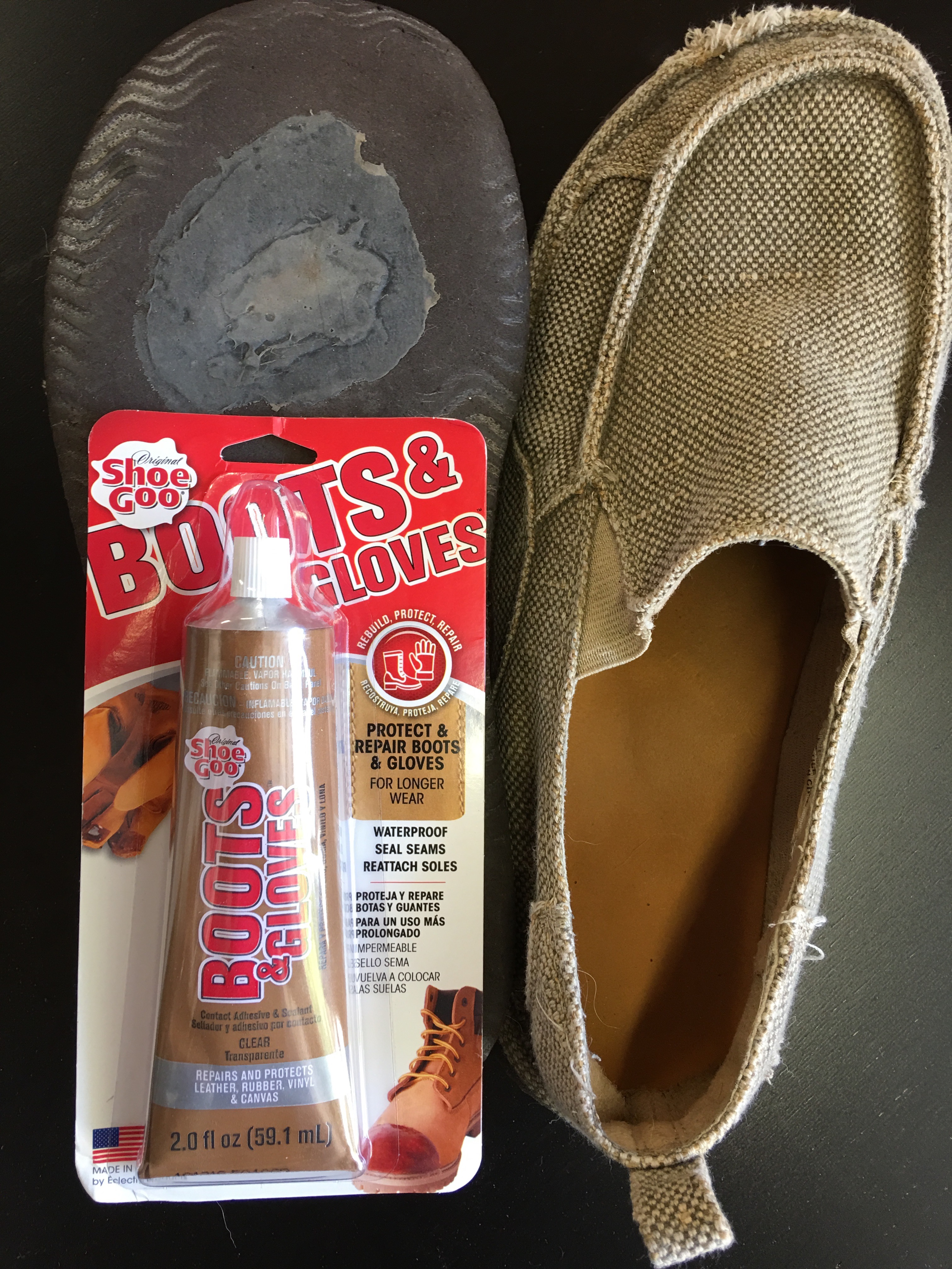 Build up adhesive in layers as it shrinks when it dries.