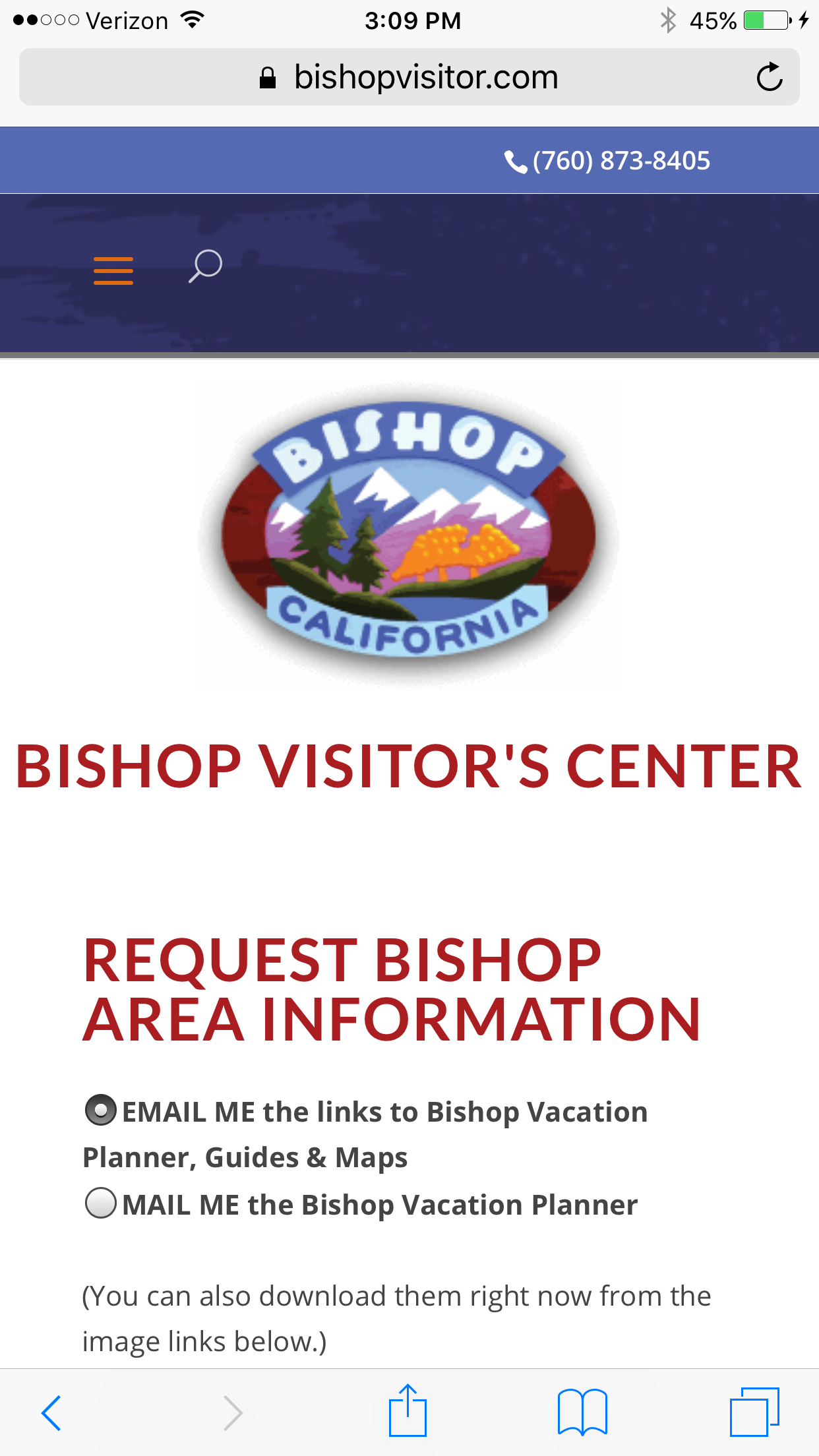 Most areas have a visitors center where you will find the most up to date conditions and helpful information for your area of exploration. You may also request info online.