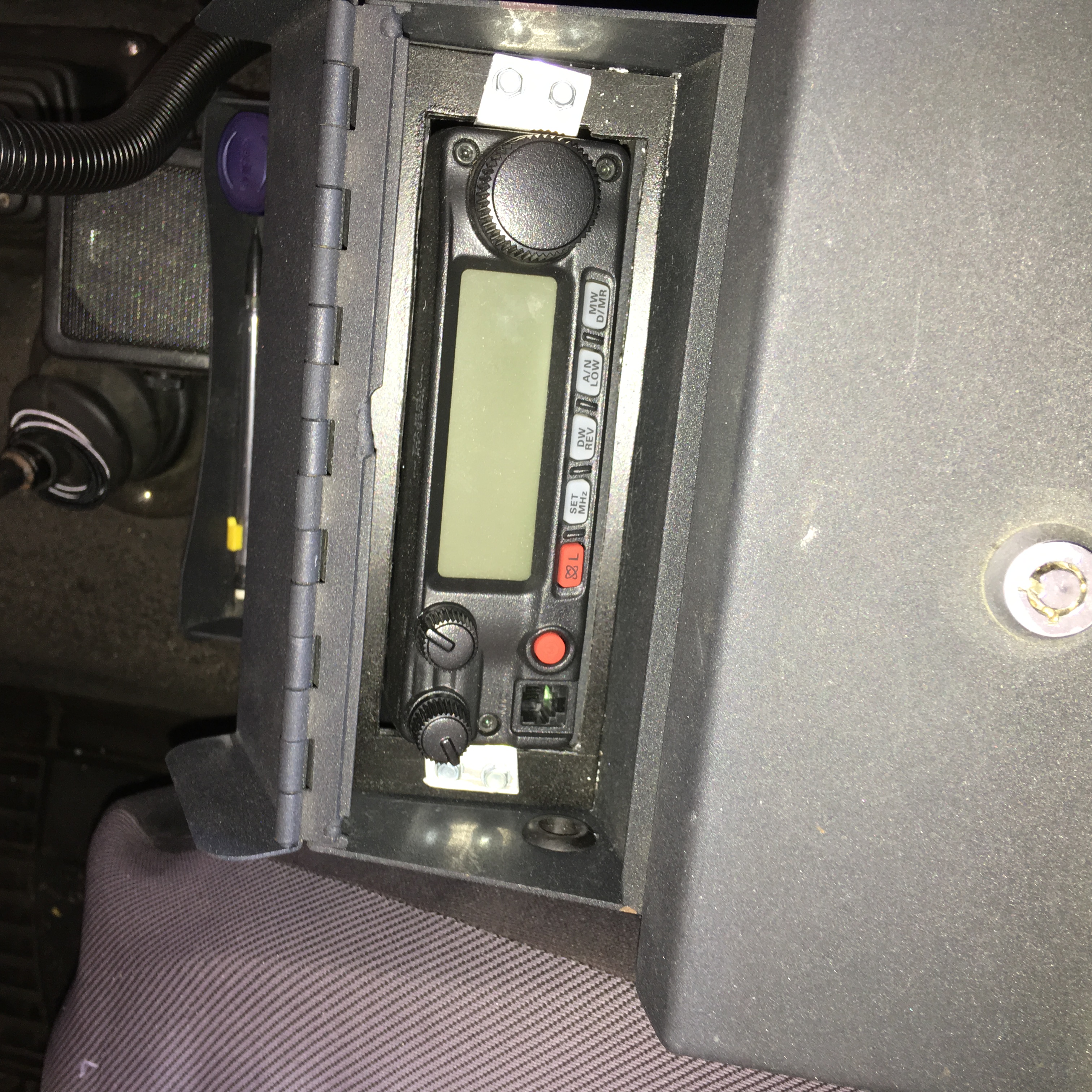 The Yeasu 2900 2 meter radio is an excellent choice for off road or open vehicle use. The external speaker is a must as the speaker is buried in the console. The external fan cools the rear heatsink but does not force dusty air through the radio. Steel center console is stout and somewhat weather proof.