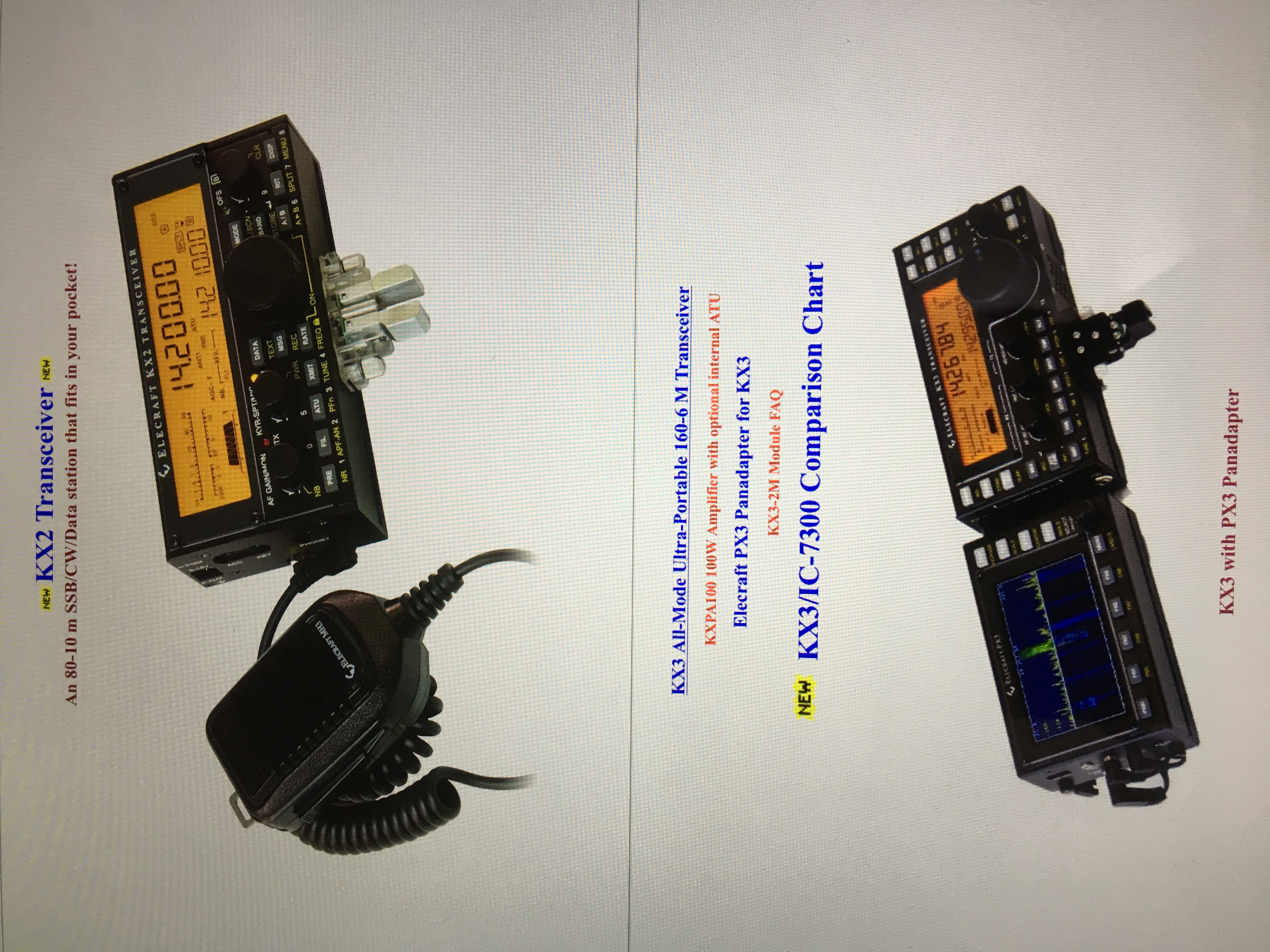KX2 and KX3 from Elecraft.