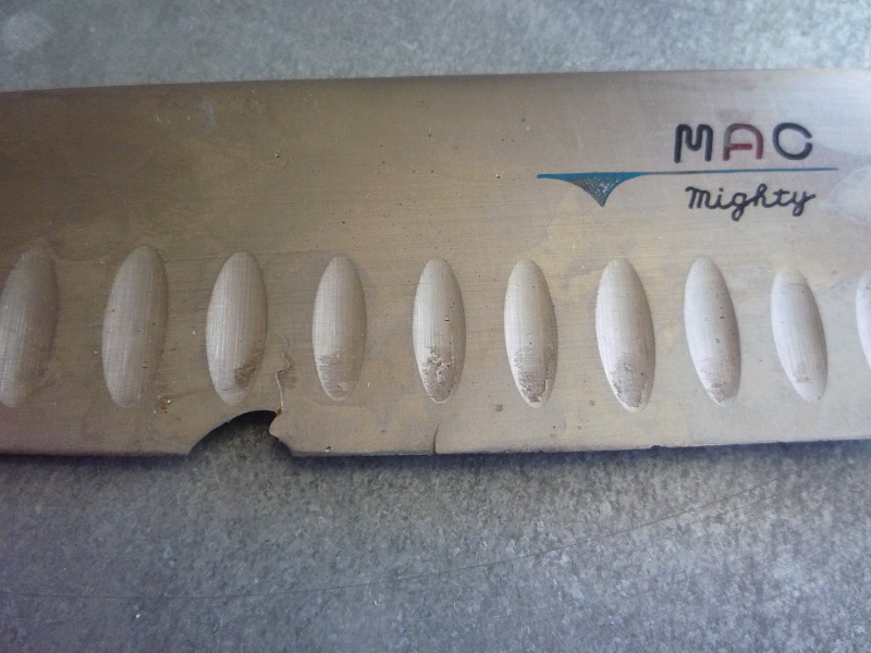 An overly hard blade is prone to chipping