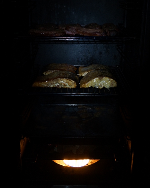 In celebration of National Hunting and Fishing month I started early by smoking some bounty; venison, caribou, salmon and yellow tail.