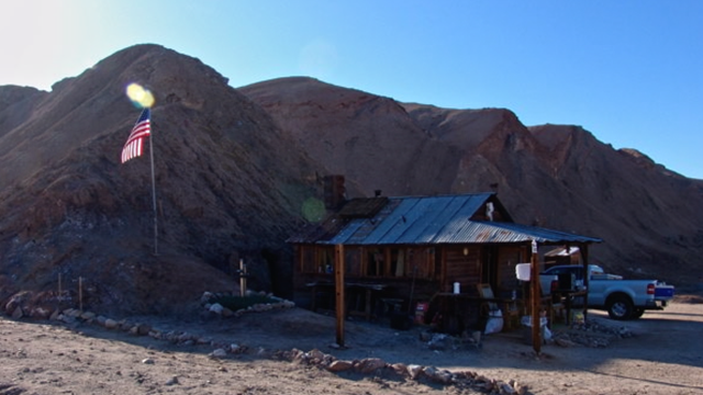 Miner's cabin with classic refurbish leaving it in working order.
