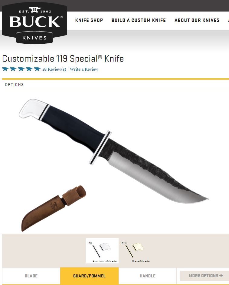 Choose the pommel and guard material