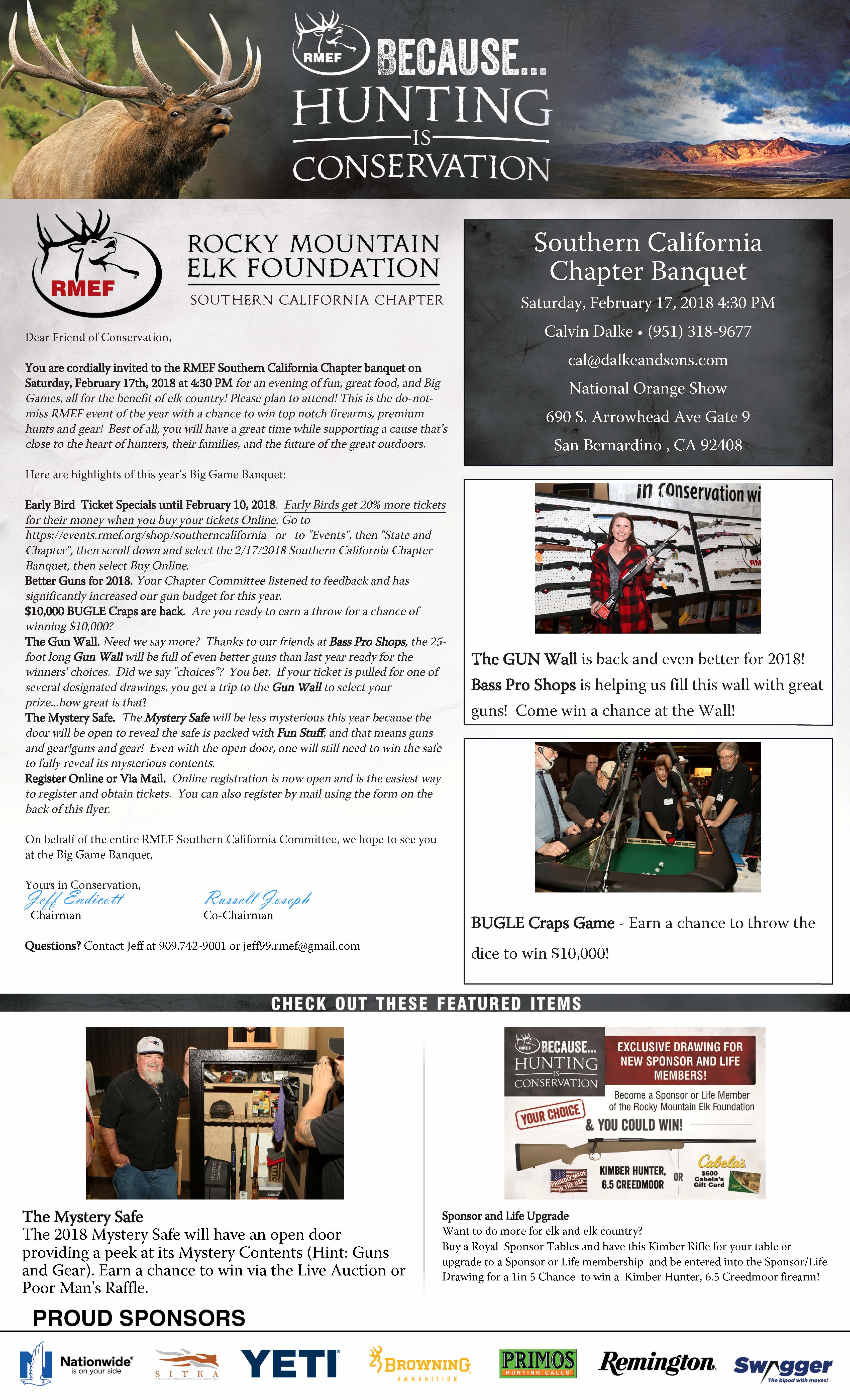 Big Game Banquet Flyer