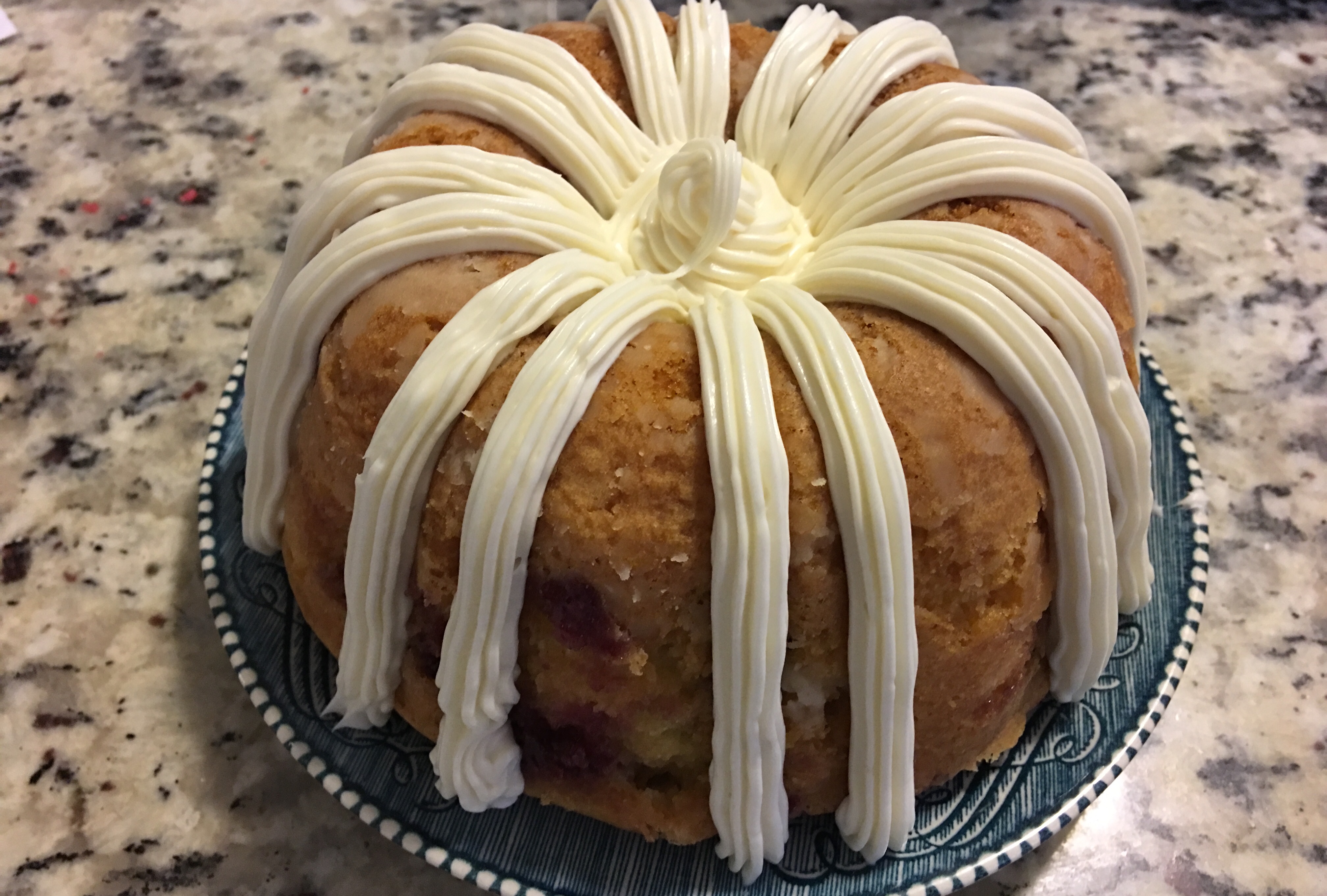 Completed and frosted cake.