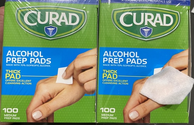 Turns out Curad also makes a nice pad version sold at Costco. About $6 for 400.