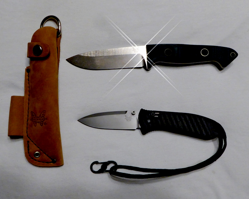 Just now getting into Benchmade knives where two great examples are currently the "Bushcrafter" and the "Mini-Presidio". They have not seen as much use as my "working man's" Anza "Ranger" or Victorinox Swiss Army "Tinker" but they will...eventually.