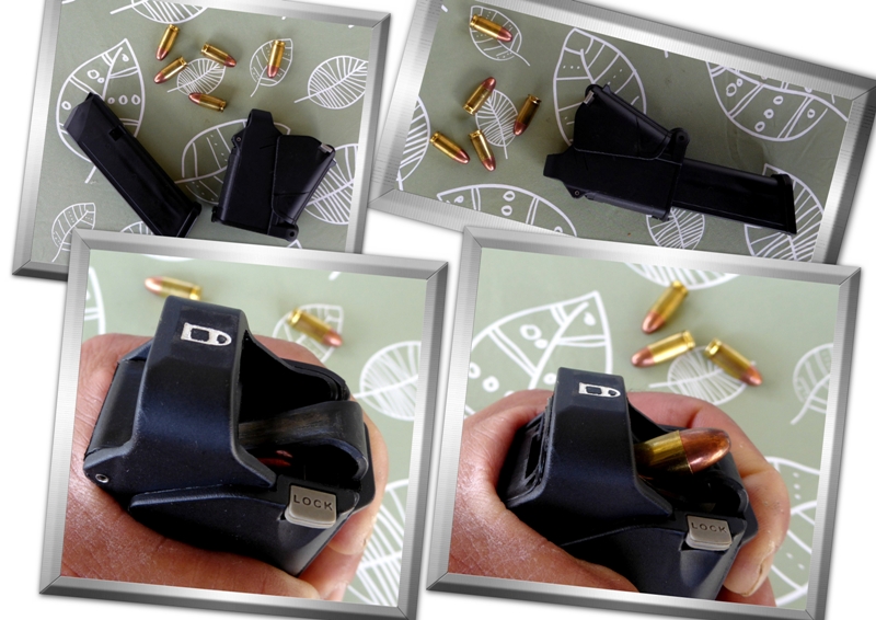 By the numbers:<br />1. Place the loader over the top of the magazine, properly oriented.<br />2. Squeeze the loader and push down on the follower/currently loaded round.<br />3. Place the next round in the space provided.<br />4. Release your squeeze, reset and restart the sequence until the magazine is full.